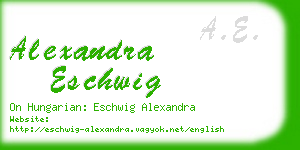 alexandra eschwig business card